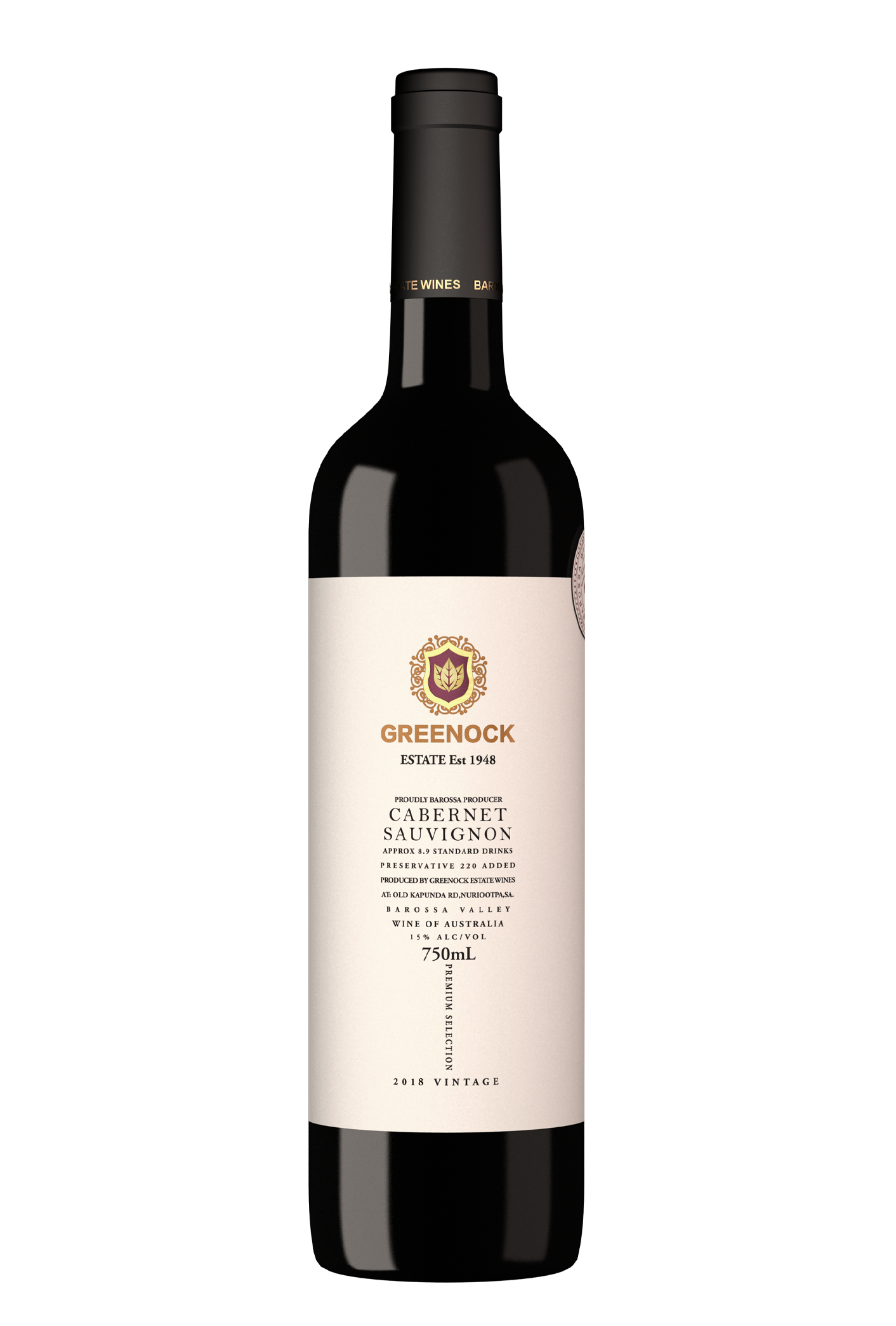 2018  Greenock Estate Barossa Valley Cabernet Sauvignon