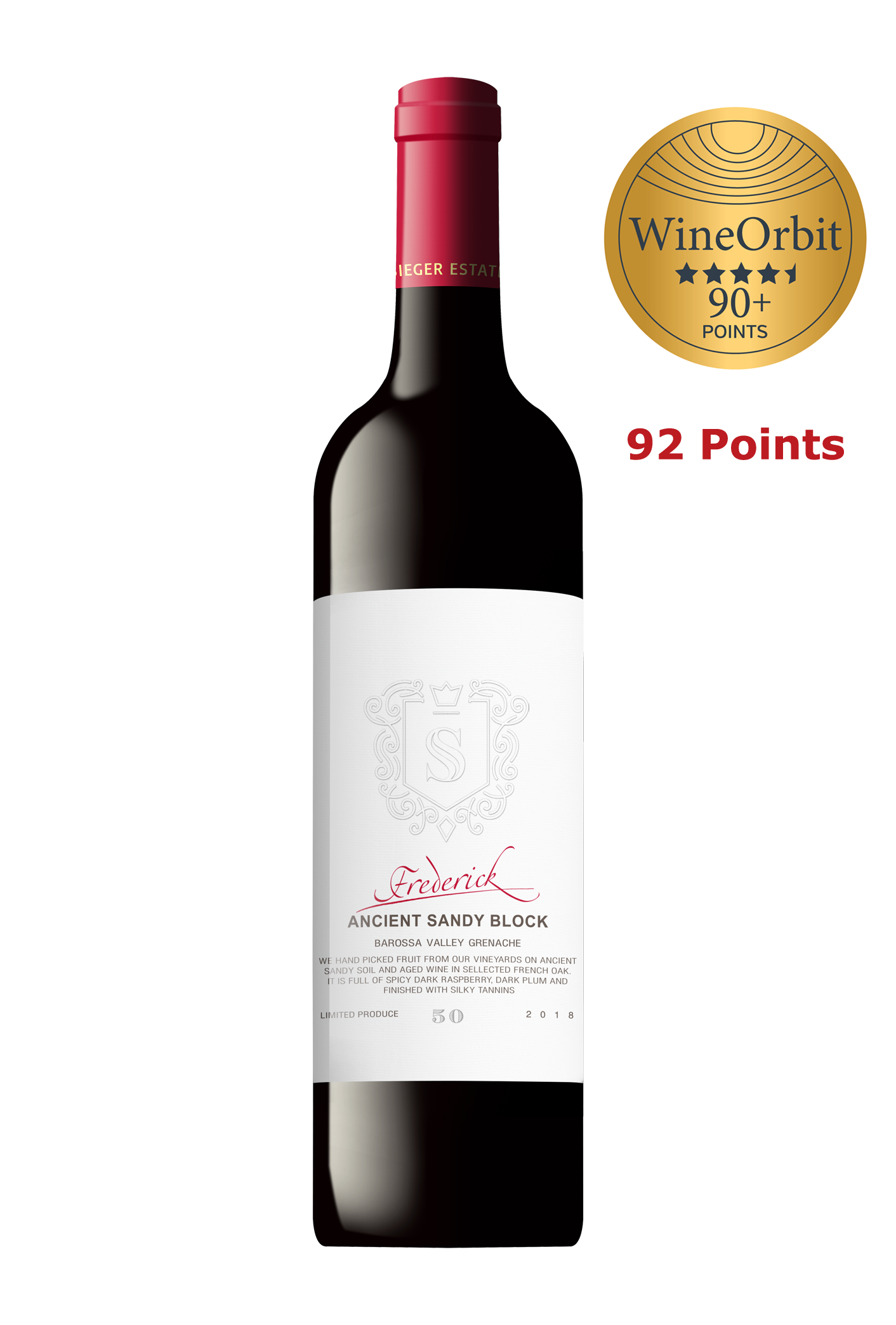 2018 Sieger Frederick Old Vine sandy soil Grenache Greenock